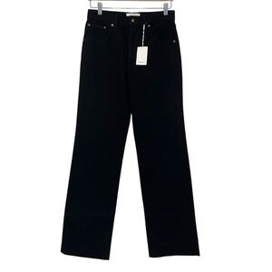 Madewell x Alexa Chung High Rise Straight Leg Jeans Black 26 NWT Contemporary